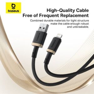 Baseus Dura Series USB to Lightning 2.4A Fast Charging Cable (480Mbps)