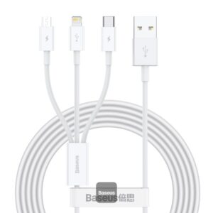 BASEUS Superior Series 3-in-1 Fast Charging Data Cable 3.5A 1.5m [Micro USB+Type-C+iP]