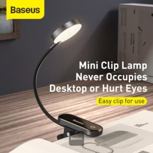 Baseus Led Desk Lamp Clip-On Night Light Reading Computer Keyboard illuminated Eye Protection Lamp With USB Charging For Bedroom