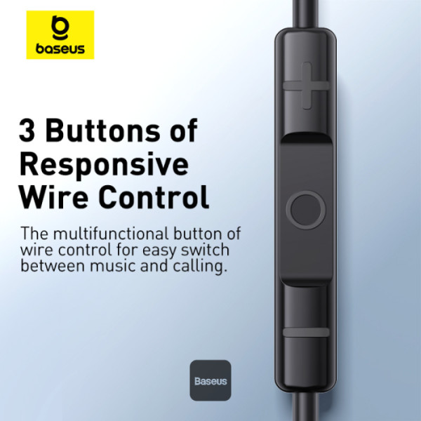 Baseus CZ17 In-ear Wired Earphone For iphone 15/16 Xiaomi Samsung S21 S20 Cellphone Headphones with Mic Wired Headsets - Image 3