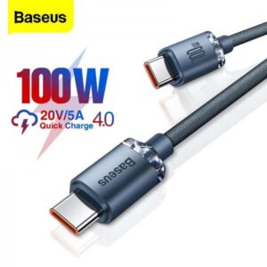 BASEUS CRYSTAL SHINE SERIES FAST CHARGING DATA CABLE TYPE-C TO TYPE-C 100W