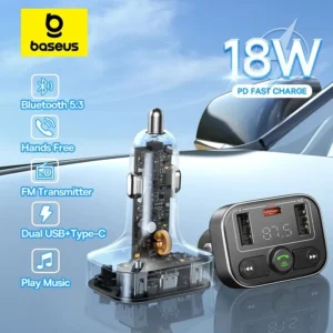 Baseus S-09 Pro Series Car FM Transmitter Cluster Black