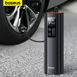 Baseus Super Mini Inflator Pump Air Compressor Portable Hand-Held Auto Tire Pump - Black