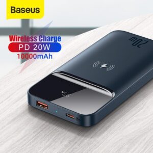 Baseus - PowerCore Magnetic Wireless Charger, Portable Power Bank 10000mAh