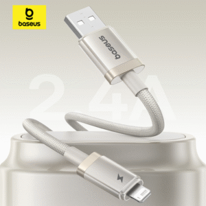 Baseus Titanium Alloy USB to Lightning Fast Charging Cable 2.4A (480Mbps)