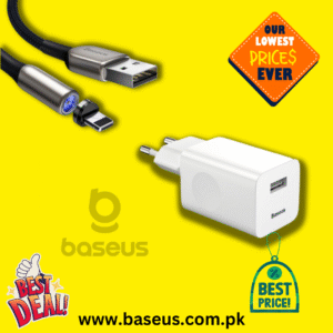 Baseus 24w charger with iPHONE Cable